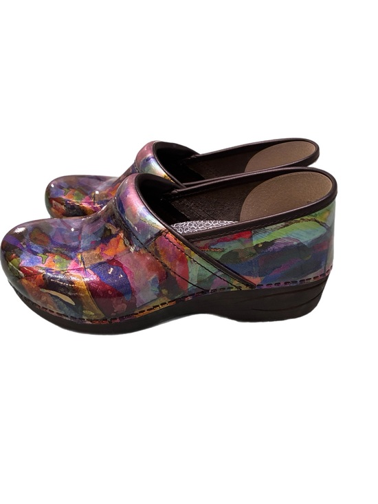 Dansko Shoes - Colorful Abstract Printed Women's Clogs